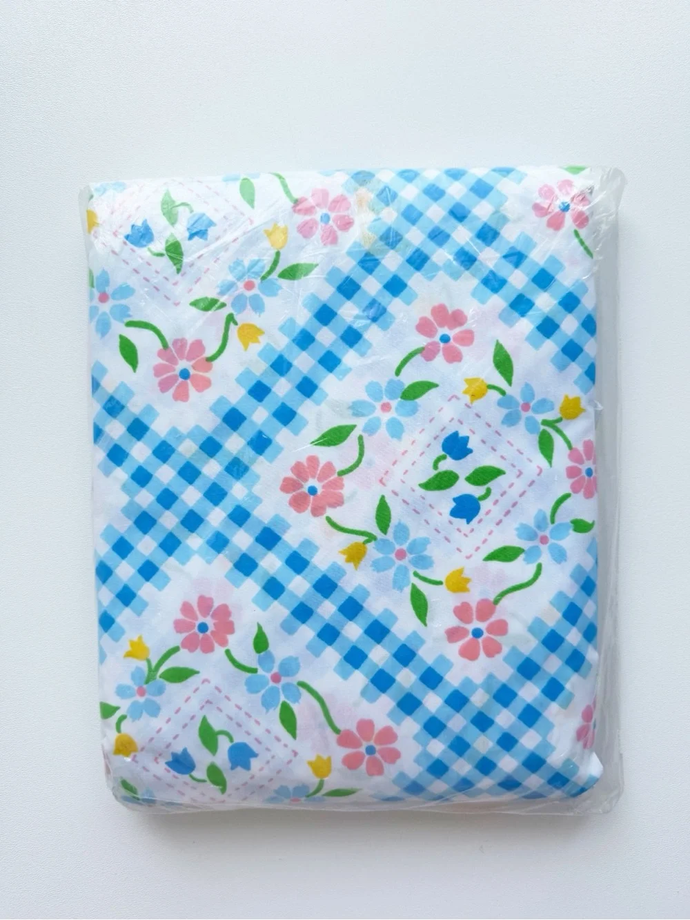 Vintage Sears Abigail’s Garden Perma•Prest Percale fitted sheet - NEW OLD STOCK